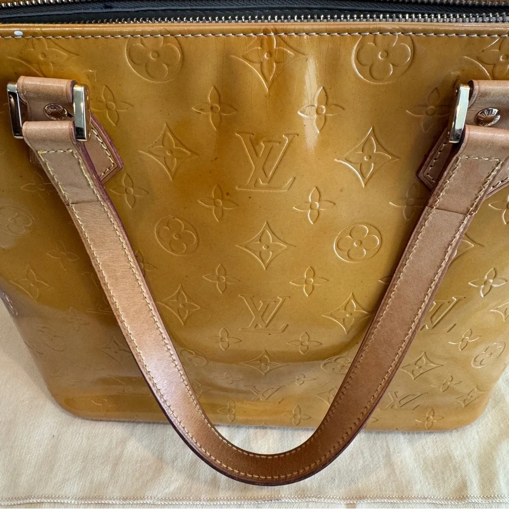 LOUIS VUITTON | Houston vernis shoulder bag golden yellow - Picture 8 of 8